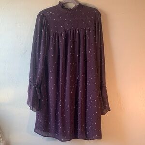 Kaari Blue Plum Long Sleeve Dress